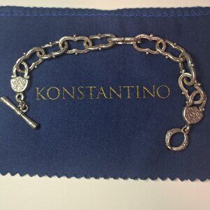 Konstantino Kleos Silver Figure 8 Link Bracelet